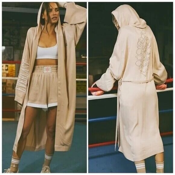 Free People Movement x Everlast Satin Belted Robe Boxing Size XS NEW